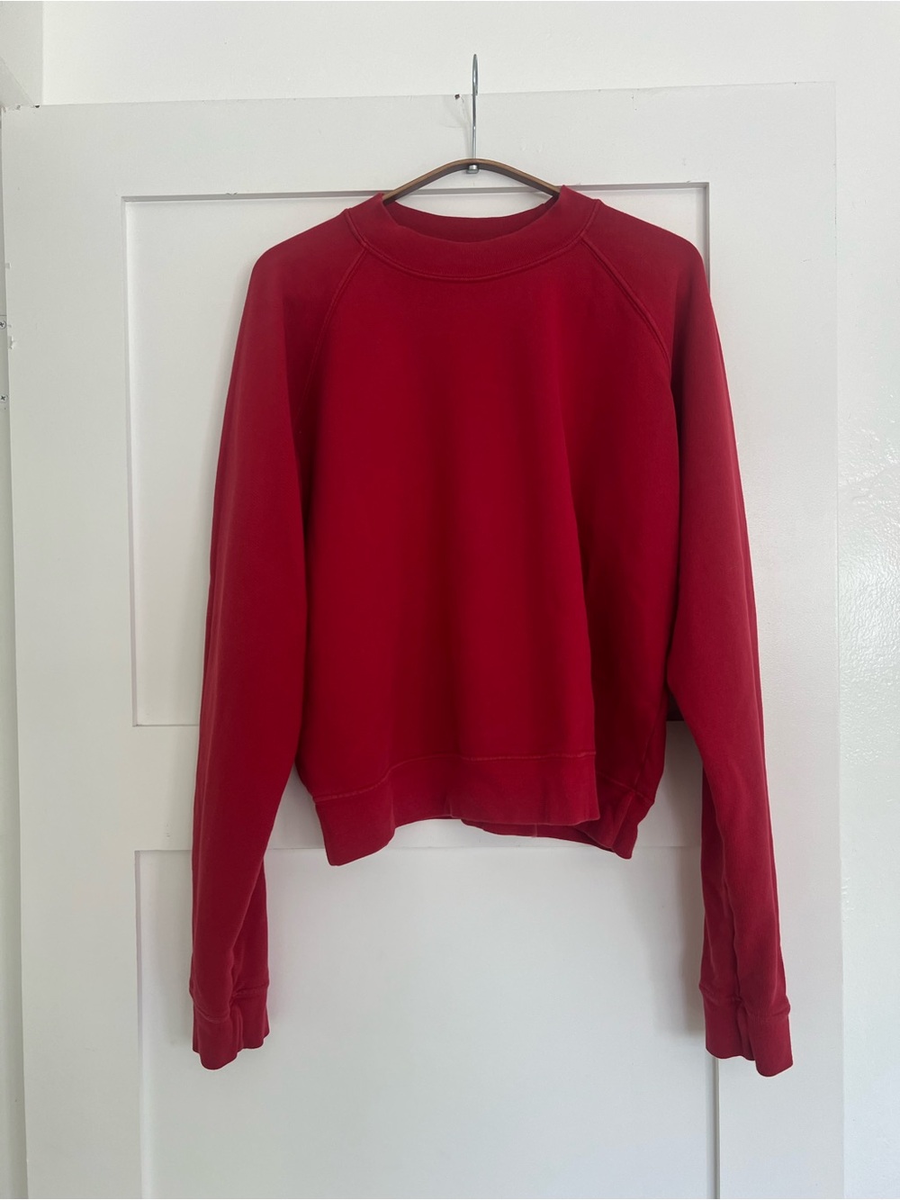 DONNI. Red Crewneck Sweatshirt organic cotton